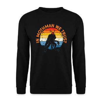 Mothman Lover Mythical Creature Cryptozoology - Unisex Sweatshirt - black - Front - Alina (178cm) & Michal (187cm)