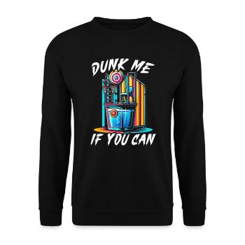 Dunk Tank Carnival Fair Circus - Unisex Sweatshirt - black - Front - Alina (178cm) & Michal (187cm)