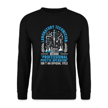 Lustiger Laborant Biotechnologe Biologe - Unisex Pullover - Schwarz - Vorne - Alina (178cm) & Michal (187cm)
