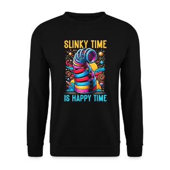 Slinky Stair Runner Hyperspring 90s - Unisex Sweatshirt - black - Front - Alina (178cm) & Michal (187cm)