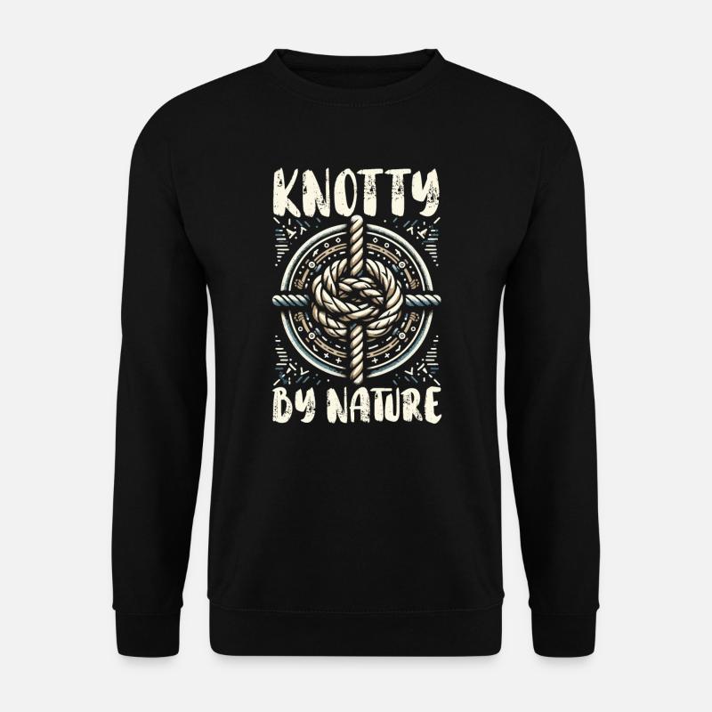 Tie knots knotted rope - Unisex Sweatshirt - black
