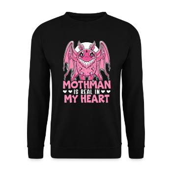 Mothman Lover Mythical Creature Cryptozoology - Unisex Sweatshirt - black - Front - Alina (178cm) & Michal (187cm)