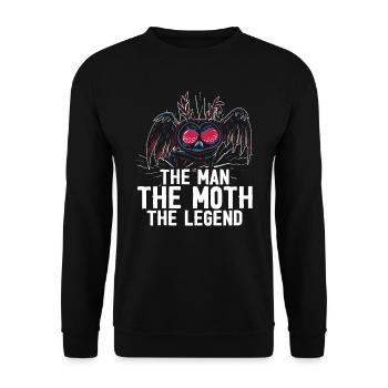 Mothman Lover Mythical Creature Cryptozoology - Unisex Sweatshirt - black - Front - Alina (178cm) & Michal (187cm)