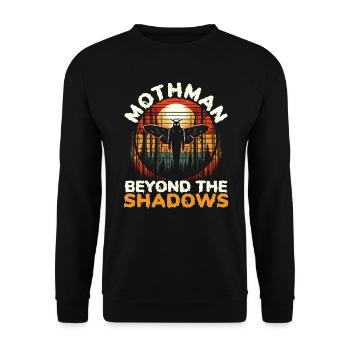 Mothman Lover Mythical Creature Cryptozoology - Unisex Sweatshirt - black - Front - Alina (178cm) & Michal (187cm)