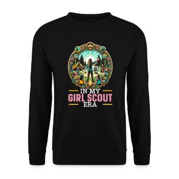 Scout leader scout group camping hiking - Unisex Sweatshirt - black - Front - Alina (178cm) & Michal (187cm)
