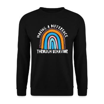 Aba therapist Behavior analyst Psychologist - Unisex Sweatshirt - black - Front - Alina (178cm) & Michal (187cm)