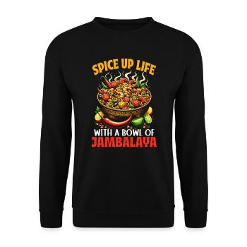 Jambalaya recipe - Unisex Sweatshirt - black - Front - Alina (178cm) & Michal (187cm)