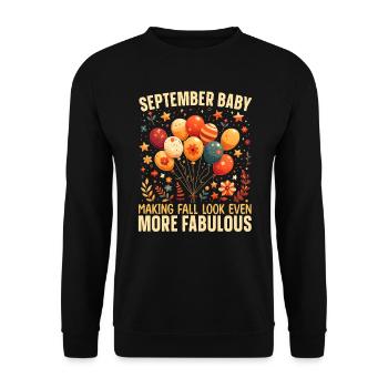 Alles Gute Zum Geburtstag, Feiernde Bday-party, - Unisex Pullover - Schwarz - Vorne - Alina (178cm) & Michal (187cm)