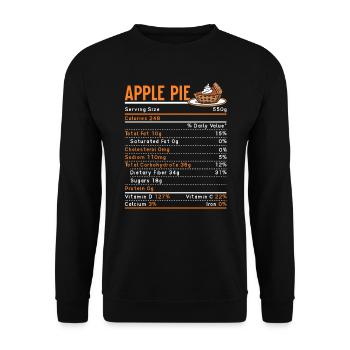 Apple pie food lovers, - Unisex Sweatshirt - black - Front - Alina (178cm) & Michal (187cm)
