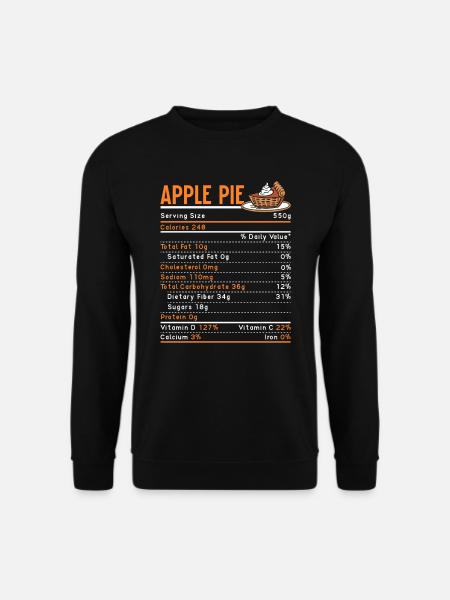 Apple pie food lovers, - Unisex Sweatshirt - black