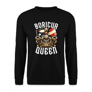 Puerto Rico Flagge Land Nationalität Pr Boricua - Unisex Pullover - Schwarz - Vorne - Alina (178cm) & Michal (187cm)
