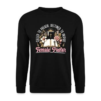 Pasteur Jésus-Christ - Sweat-shirt Unisexe - noir - Devant - Alina (178cm) & Michal (187cm)