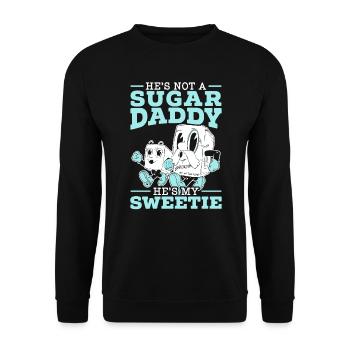 Funny Cougar Girlfriend, Funny Statement Humor - Unisex Sweatshirt - black - Front - Alina (178cm) & Michal (187cm)