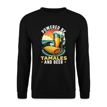 Mesoamerican dish tamales, Mexican - Unisex Sweatshirt - black - Front - Alina (178cm) & Michal (187cm)