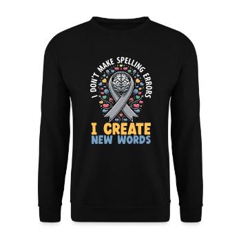 Monat Der Aufklärung Über Legasthenie - Unisex Pullover - Schwarz - Vorne - Alina (178cm) & Michal (187cm)