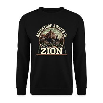 Zion-nationalpark Outdoor-reisen Usa Amerika - Unisex Pullover - Schwarz - Vorne - Alina (178cm) & Michal (187cm)