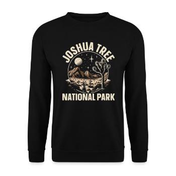 Joshua Tree National Park Outdoor Tours Usa - Unisex Sweatshirt - black - Front - Alina (178cm) & Michal (187cm)
