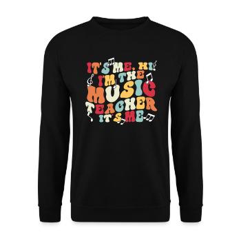 Musiklehrer Musikschule Musiker Musical - Unisex Pullover - Schwarz - Vorne - Alina (178cm) & Michal (187cm)