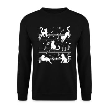 Musiklehrer Musikschule Musiker Musical - Unisex Pullover - Schwarz - Vorne - Alina (178cm) & Michal (187cm)