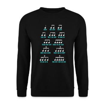 Musiklehrer Musikschule Musiker Musical - Unisex Pullover - Schwarz - Vorne - Alina (178cm) & Michal (187cm)