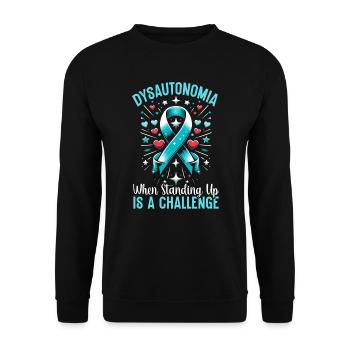 Dysautonomia Awareness Chronic Illness - Unisex Sweatshirt - black - Front - Alina (178cm) & Michal (187cm)