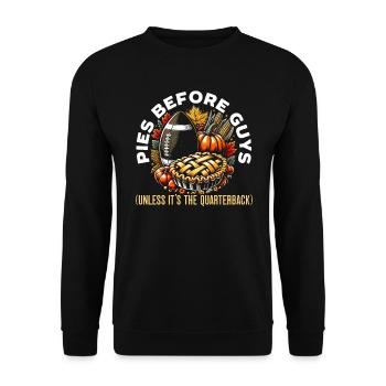 Thanksgiving Football - Unisex Pullover - Schwarz - Vorne - Alina (178cm) & Michal (187cm)