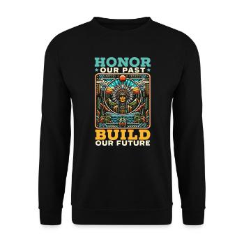 Indiens de la tribu Apache Cherokee amérindiens - Sweat-shirt Unisexe - noir - Devant - Alina (178cm) & Michal (187cm)