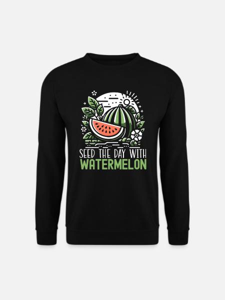 Été drôle de pastèque - Sweat-shirt Unisexe - noir