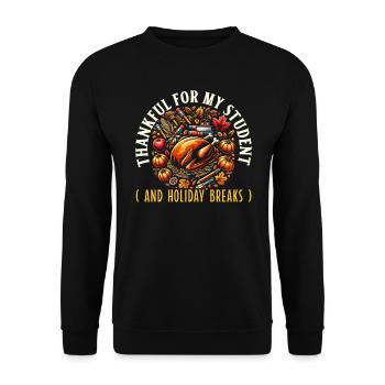 Professeur de Thanksgiving Éducateur reconnaissant - Sweat-shirt Unisexe - noir - Devant - Alina (178cm) & Michal (187cm)