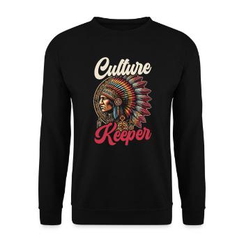 Tribu indienne Cherokee Apache - Sweat-shirt Unisexe - noir - Devant - Alina (178cm) & Michal (187cm)