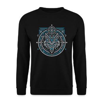 Nordische Wikingerkultur Nordische Mythologie - Unisex Pullover - Schwarz - Vorne - Alina (178cm) & Michal (187cm)