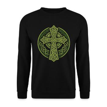 Nordische Wikingerkultur Nordische Mythologie - Unisex Pullover - Schwarz - Vorne - Alina (178cm) & Michal (187cm)