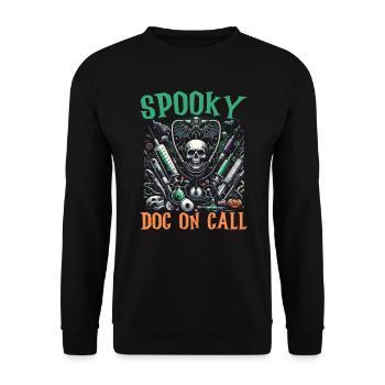 Costume d'Halloween drôle pour docteur docteur - Sweat-shirt Unisexe - noir - Devant - Alina (178cm) & Michal (187cm)