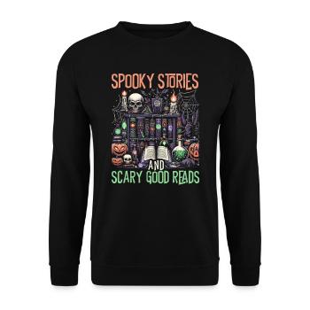 Livres amusants sur les costumes d'Halloween - Sweat-shirt Unisexe - noir - Devant - Alina (178cm) & Michal (187cm)
