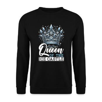 Ich Liebe Die Eisschneeflocke Der Wintersaison - Unisex Pullover - Schwarz - Vorne - Alina (178cm) & Michal (187cm)