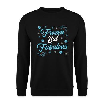 Ich Liebe Die Eisschneeflocke Der Wintersaison - Unisex Pullover - Schwarz - Vorne - Alina (178cm) & Michal (187cm)