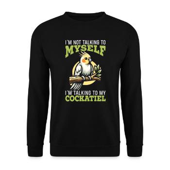 Cockatiel Lover Parrot - Unisex Sweatshirt - black - Front - Alina (178cm) & Michal (187cm)