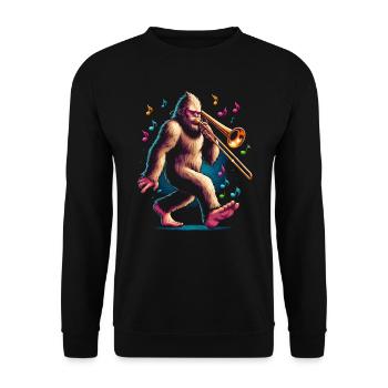 Posaunist Musiker Posaune Musical - Unisex Pullover - Schwarz - Vorne - Alina (178cm) & Michal (187cm)