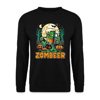 Lustiges Halloween-kostüm Für Biertrinker, Süßes - Unisex Pullover - Schwarz - Vorne - Alina (178cm) & Michal (187cm)