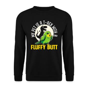 Perruche amoureuse de la perruche Perruche oiseau - Sweat-shirt Unisexe - noir - Devant - Alina (178cm) & Michal (187cm)