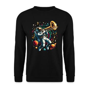 Musicien tromboniste Tromboniste Musical - Sweat-shirt Unisexe - noir - Devant - Alina (178cm) & Michal (187cm)