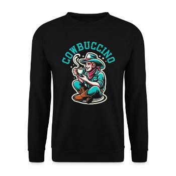 Cowboy Liebhaber Western Rodeo Reiter Bullenreiten - Unisex Pullover - Schwarz - Vorne - Alina (178cm) & Michal (187cm)