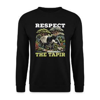Mountain tapir zoo tapiridae wildlife - Unisex Sweatshirt - black - Front - Alina (178cm) & Michal (187cm)