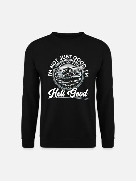 Helicopter pilot flies - Unisex Sweatshirt - black