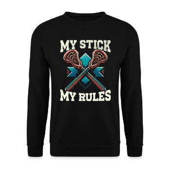 Lacrosse-spieler Lax Coach Sport Lacrosse-torwart - Unisex Pullover - Schwarz - Vorne - Alina (178cm) & Michal (187cm)