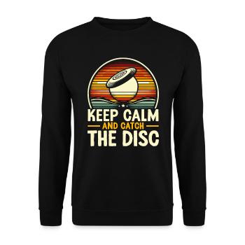 Ultimate Frisbee Player Sport Frisbee Disque Volant - Sweat-shirt Unisexe - noir - Devant - Alina (178cm) & Michal (187cm)