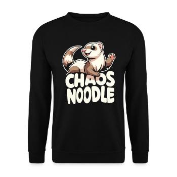 Drôle d’amant furet belette mammifère animal - Sweat-shirt Unisexe - noir - Devant - Alina (178cm) & Michal (187cm)