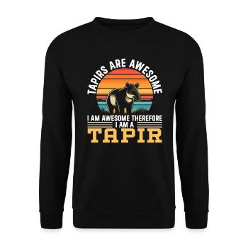 Mountain tapir zoo tapiridae wildlife - Unisex Sweatshirt - black - Front - Alina (178cm) & Michal (187cm)