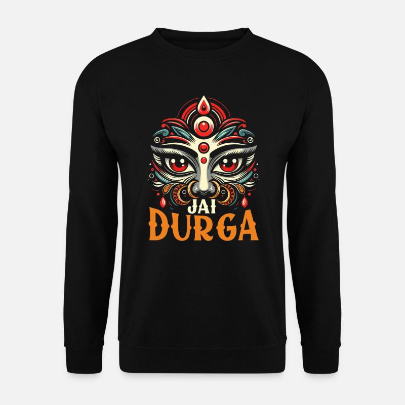 Navratri Und Dussehra Göttin Durga Puja Hindu - Unisex Pullover - Schwarz