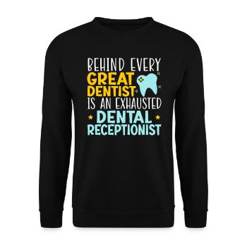 Dental Assistant Job Dentistry Dental Assistant - Unisex Sweatshirt - black - Front - Alina (178cm) & Michal (187cm)